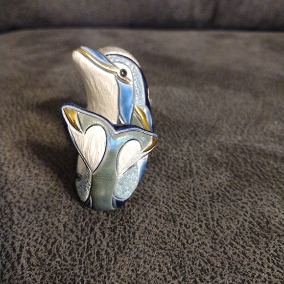 DeROSA RINCONADA DOLPHIN* HANDMADE URUGUAY* FAMILY COLLECTION* - Picture 5 of 6